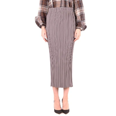Shop Alysi Women's Grey Polyester Skirt