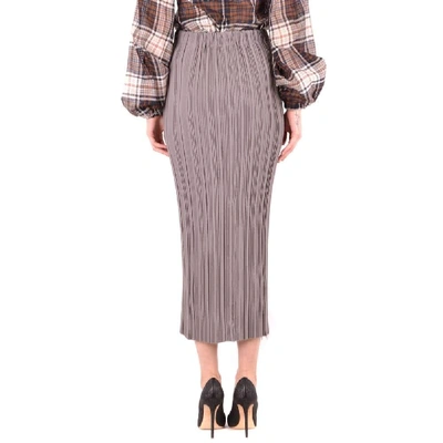 Shop Alysi Women's Grey Polyester Skirt