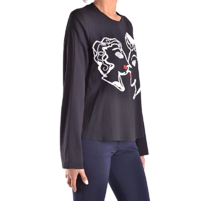 Shop Msgm Women's Black Viscose T-shirt