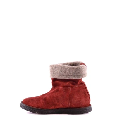 Shop Buttero Women's Red Suede Ankle Boots