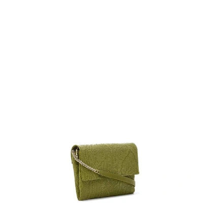 Shop Etro Women's Green Leather Pouch