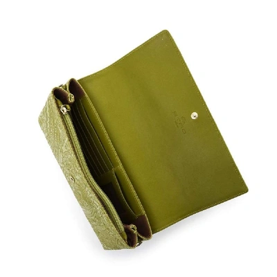 Shop Etro Women's Green Leather Pouch