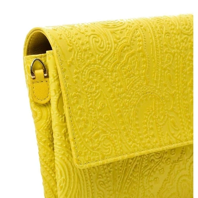 Shop Etro Women's Yellow Leather Pouch