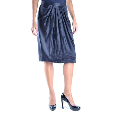 Shop Valentino Women's Black Silk Skirt