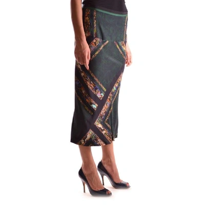 Shop Dries Van Noten Women's Green Silk Skirt