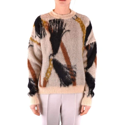 Shop Alysi Women's Beige Wool Sweater