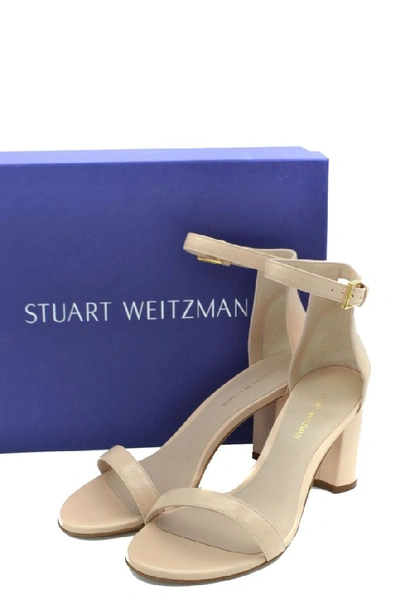 Shop Stuart Weitzman Women's White Leather Sandals
