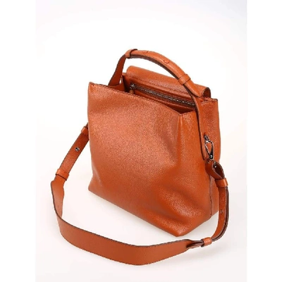 Shop Tod's Women's Brown Leather Shoulder Bag In Orange