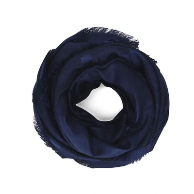 Shop Ferragamo Salvatore  Women's Blue Silk Scarf