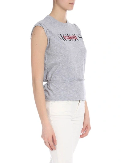 Shop Dsquared2 Women's Grey Cotton T-shirt