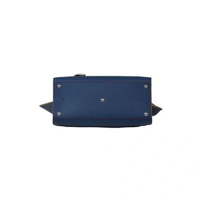 Shop Fendi Women's Blue Leather Shoulder Bag