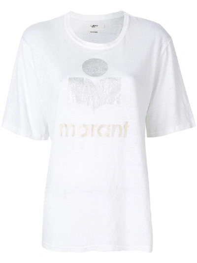 Shop Isabel Marant Women's White Cotton T-shirt