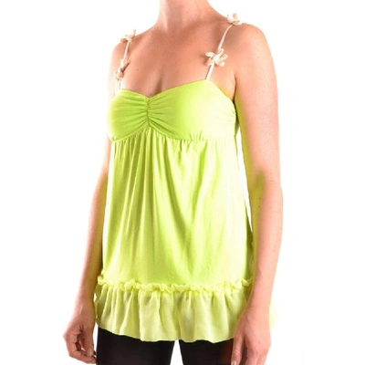 Shop Frankie Morello Women's Green Viscose Top