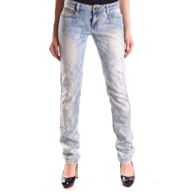 Shop Frankie Morello Women's Blue Cotton Jeans