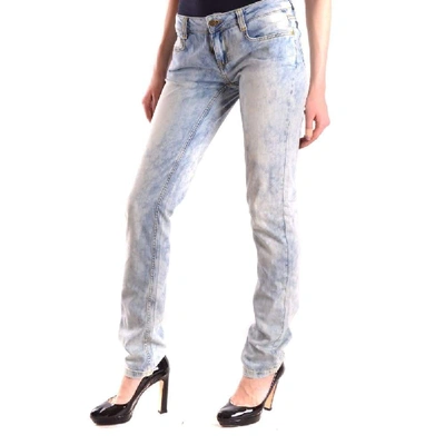 Shop Frankie Morello Women's Blue Cotton Jeans