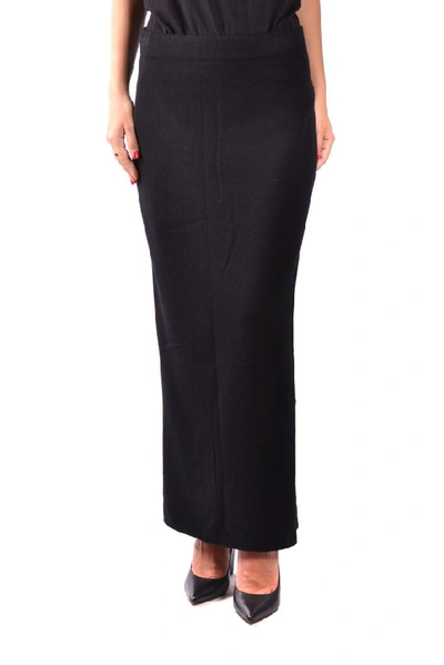 Shop Fabiana Filippi Women's Black Wool Skirt