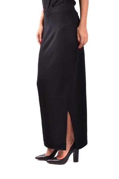 Shop Fabiana Filippi Women's Black Wool Skirt