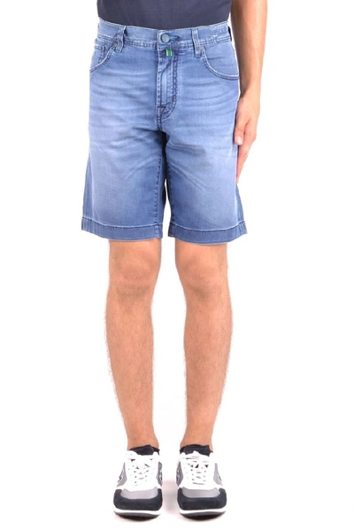 Shop Jacob Cohen Men's Blue Cotton Shorts