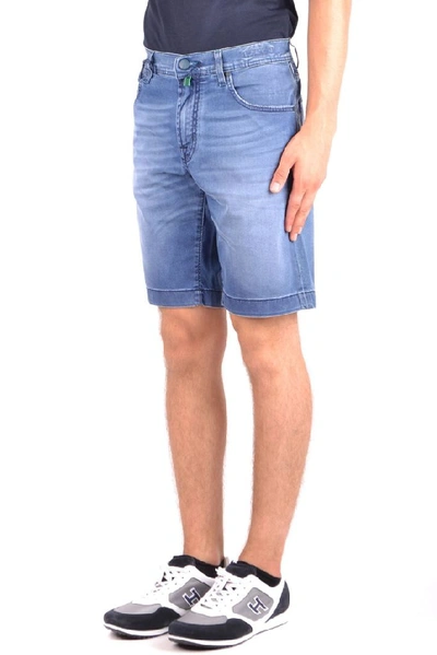 Shop Jacob Cohen Men's Blue Cotton Shorts