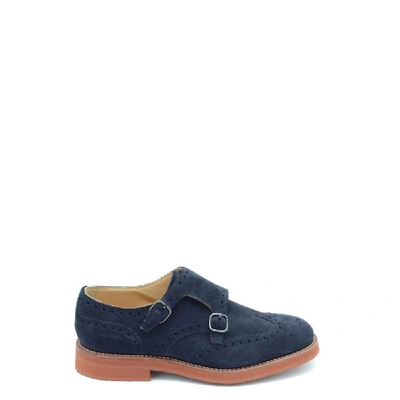 Shop Church's Men's Blue Suede Monk Strap Shoes