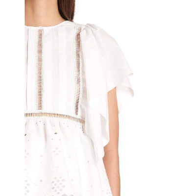 Shop Alberta Ferretti Women's White Cotton Top
