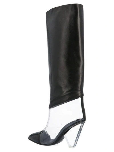 Shop Balmain Women's Black Leather Boots