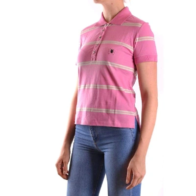 Shop Costume National Women's Pink Cotton Polo Shirt