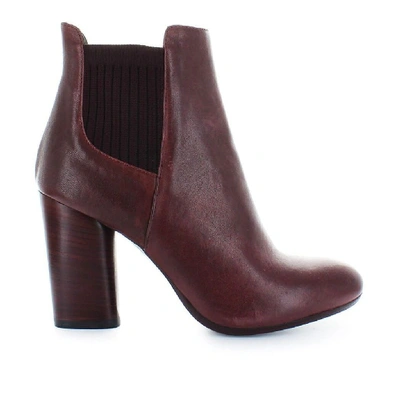 Shop Fiori Francesi Women's Burgundy Leather Ankle Boots