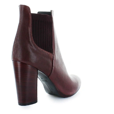 Shop Fiori Francesi Women's Burgundy Leather Ankle Boots