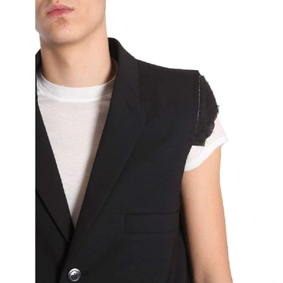 Shop Rick Owens Men's Black Wool Jacket