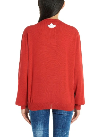 Shop Dsquared2 Women's Red Wool Sweater