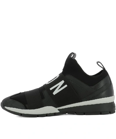 Shop Dsquared2 Men's Black Leather Slip On Sneakers