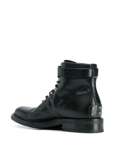 Shop Saint Laurent Men's Black Leather Ankle Boots