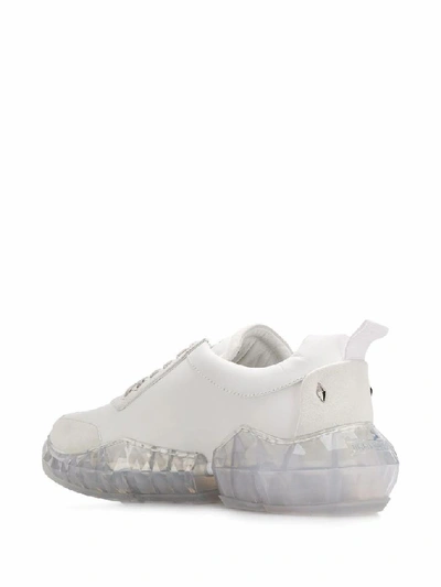 Shop Jimmy Choo Men's White Leather Sneakers