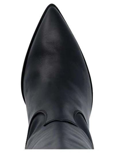 Shop Aquazzura Women's Black Leather Boots