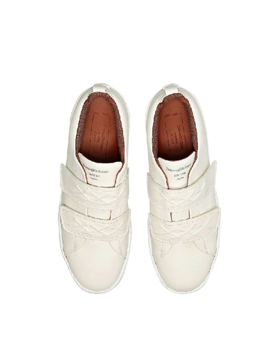 Shop Ermenegildo Zegna Men's White Leather Sneakers