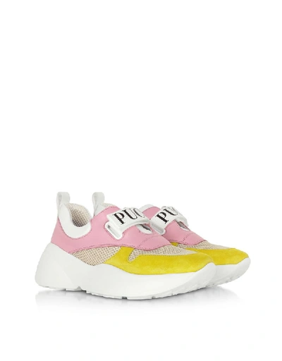 Shop Emilio Pucci Women's Pink Leather Sneakers