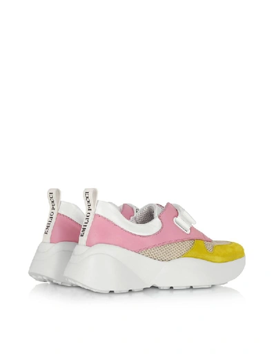 Shop Emilio Pucci Women's Pink Leather Sneakers