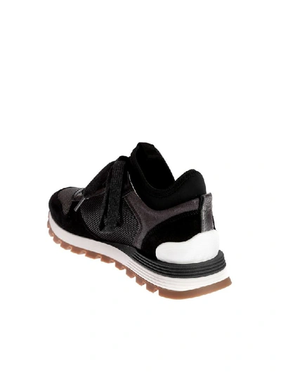 Shop Brunello Cucinelli Women's Black Polyester Sneakers