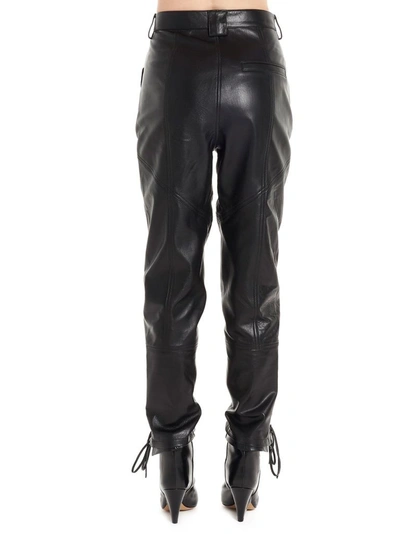 Shop Isabel Marant Women's Black Leather Pants