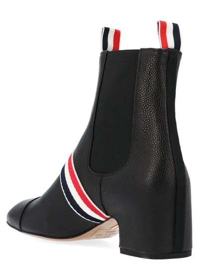 Shop Thom Browne Women's Black Leather Ankle Boots