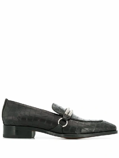 Shop Giuseppe Zanotti Design Men's Black Leather Loafers