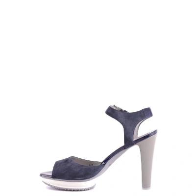Shop Hogan Women's Blue Leather Sandals