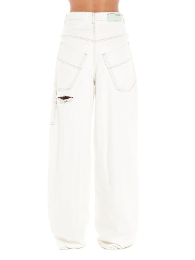 Shop Off-white Women's White Cotton Jeans