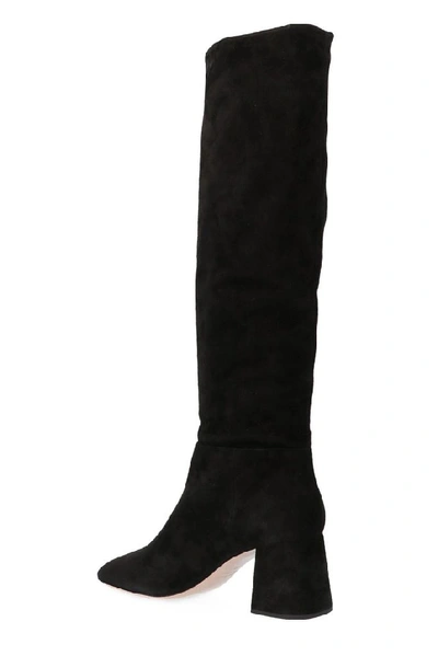 Shop Miu Miu Women's Black Suede Boots