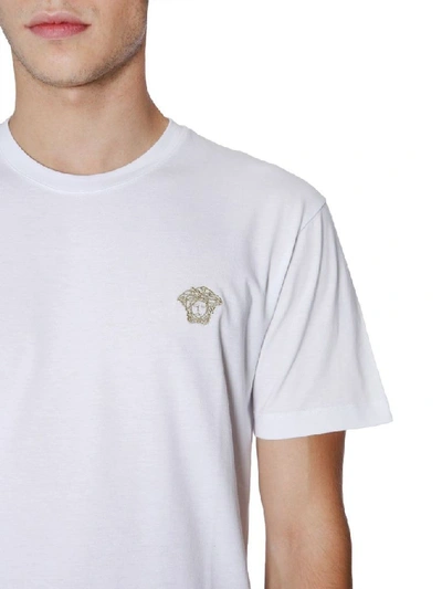 Shop Versace Men's White Cotton T-shirt