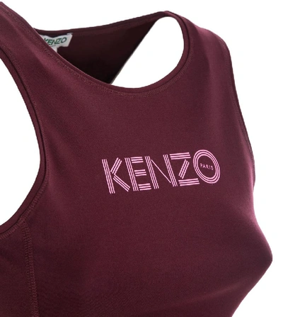 Shop Kenzo Women's Burgundy Cotton Top
