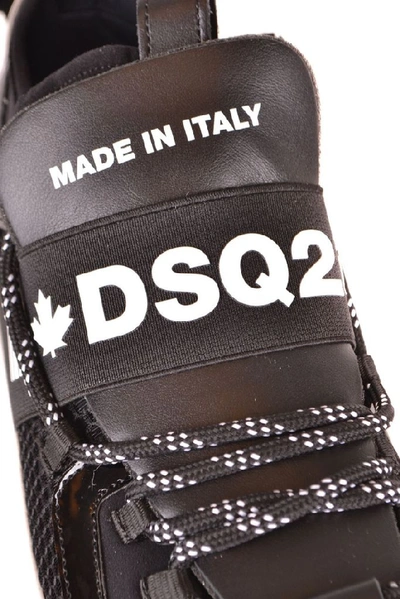 Shop Dsquared2 Women's Black Leather Sneakers