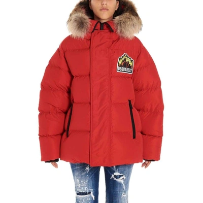 Shop Dsquared2 Women's Red Polyester Down Jacket