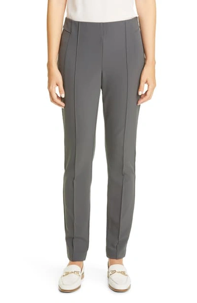 Shop Lafayette 148 Gramercy Acclaimed Stretch Pants In Seal